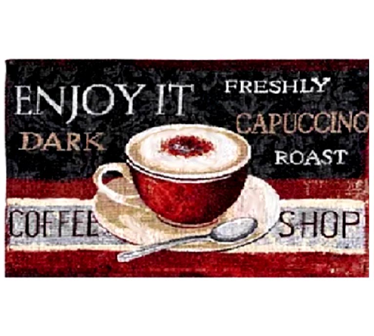 *4 Cloth-Fabric Tapestry-Coffee Themed Placemats Cappuccino