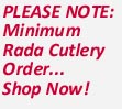 ~ W2212 REMINDER...RADA MINIMUM ORDER