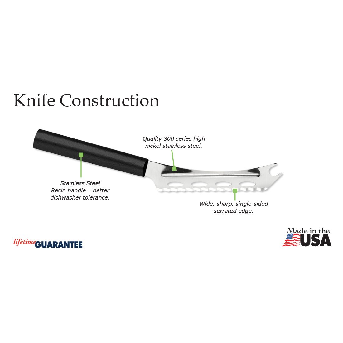 W-239 Black Handle Rada Cheese knife