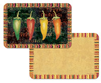A Hot Spicy Chili Peppers 4 Plastic Placemats