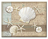 A Coastal Beach Glass Cuttingboard Trivet Linen Seashell