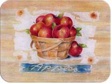 Apple Basket Country Style Glass Cuttingboard Trivet